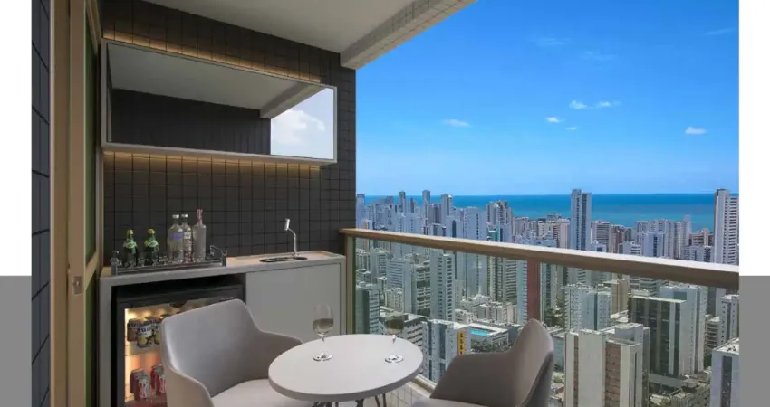 Apartamento, em boa viagem, 03 quartos, suíte, 02 vagas vista mar
