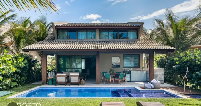 Casa em condomínio beira-mar, frente mar vista livre, 100% mobiliado