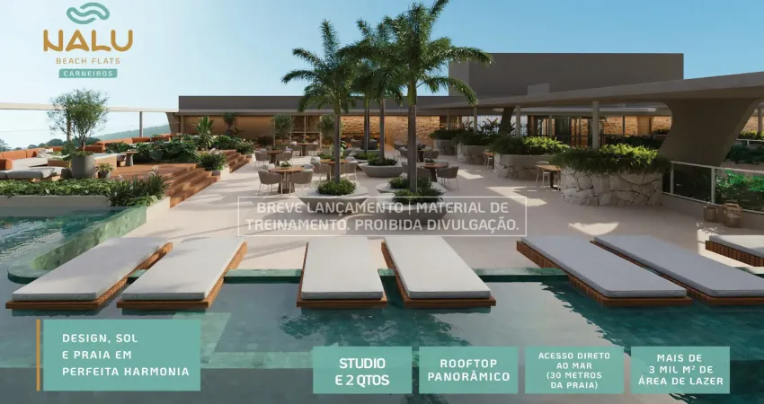 A flat em carneiros, com varanda gourmet em uma localização muito boa