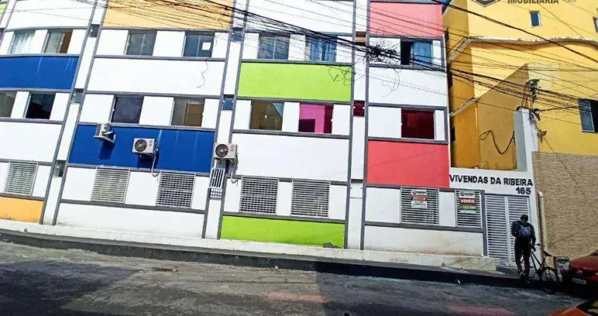 Apartamento com 2 quartos para alugar, 35 m² por r$ 1.190/mês - ribeira - salvador/ba