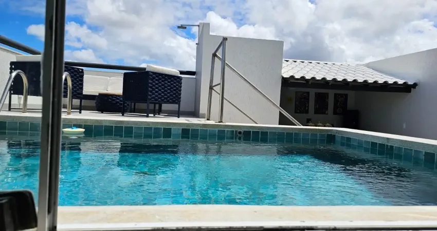 Bela cobertura caminho das arvores 3 suites vista mar pronta