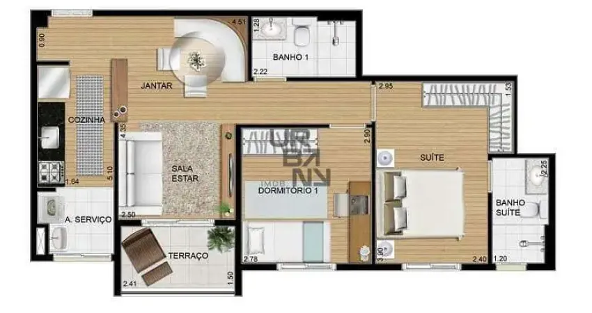 Apartamento com 2 quartos para alugar na Avenida Presidente João Goulart, 1, Umuarama, Osasco