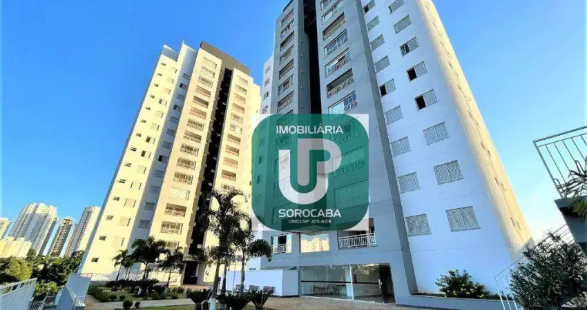 Apartamento com 3 dormitórios para alugar, 80 m² - residencial raizes campolim - sorocaba/sp