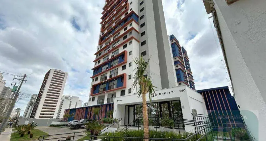 Apartamento com 1 dormitório para alugar, 47 m² por r$ 4.000,00/mês - condomínio residencial biarritz - sorocaba/sp