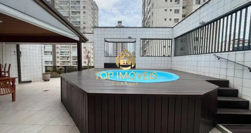 Cobertura Mobiliada com Piscina e Churrasqueira, Praia das Astúrias Guarujá