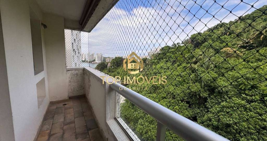 Apartamento com Varanda e Vista para o Mar no Guarujá Priaia Pitangueiras