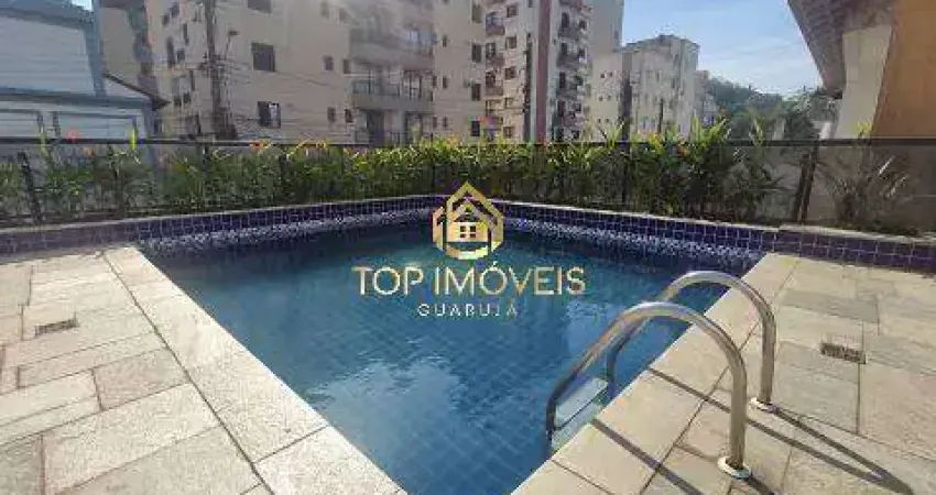 Apartamento 1 Dorm Piscina e Churrasqueira na Praia do Tombo - Guarujá SP