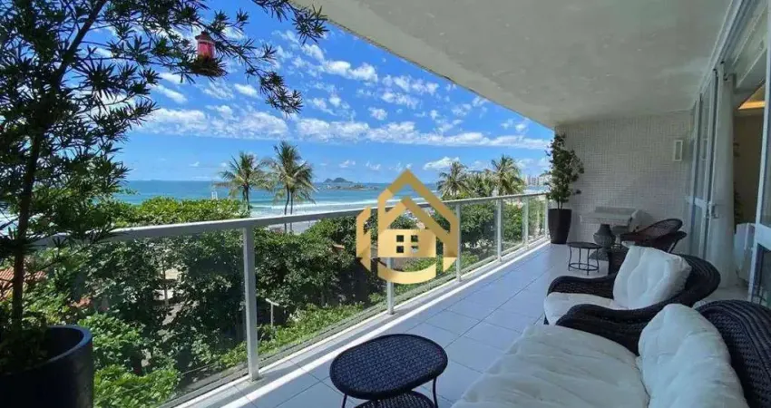 Apartamento com 4 dormitórios à venda, 315 m² por r$ 2.600.000,00 - praia das pitangueiras frente mar - guarujá/sp