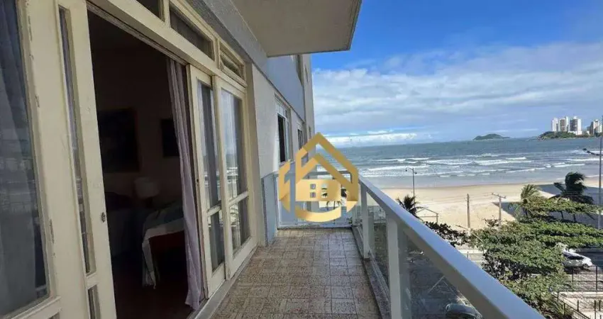 Apartamento com 3 dormitórios à venda, 99 m² por r$ 680.000,00 - praia das pitangueiras frente mar - guarujá/sp