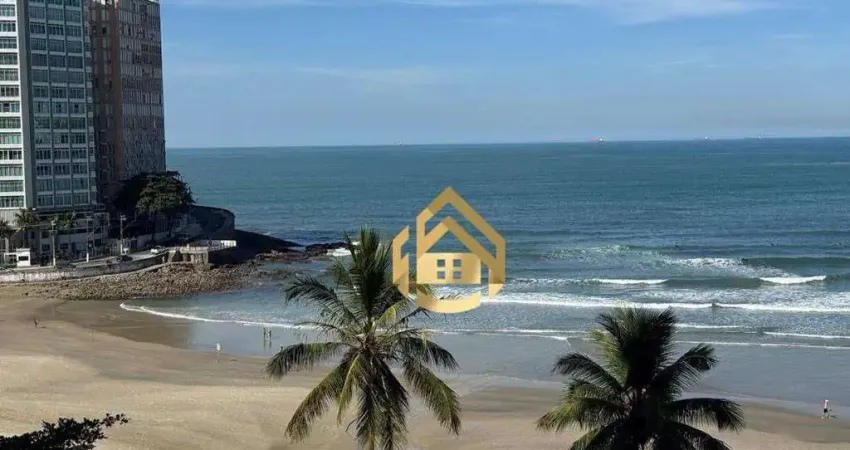 Apartamento com 4 dormitórios à venda, 140 m² por r$ 850.000,00 - praia das pitangueiras frente mar - guarujá/sp
