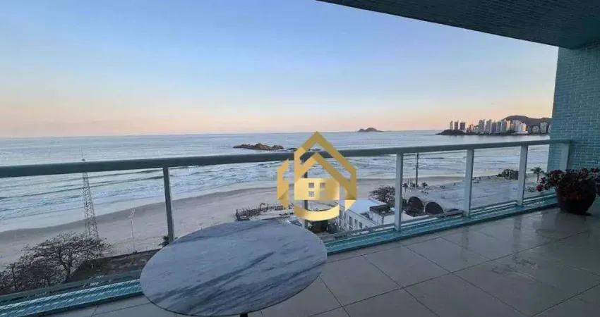 Apartamento com 3 dormitórios à venda por r$ 1.850.000,00 - praia das pitangueiras frente mar - guarujá/sp
