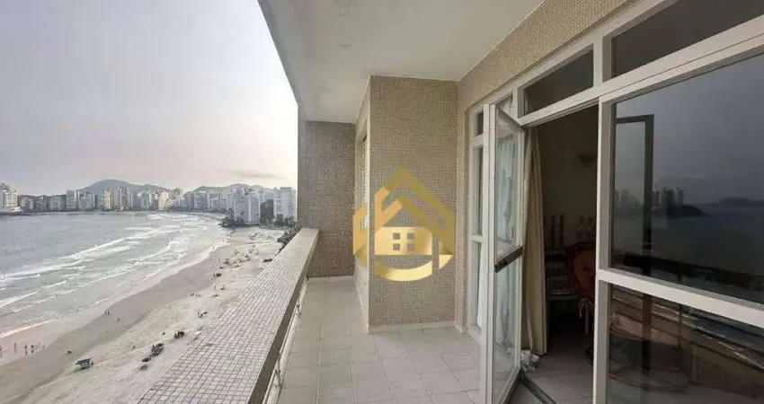 Apartamento com 3 dormitórios, 120 m² - venda por r$ 950.000,00 ou aluguel por r$ 7.100,00 - praia das pitangueiras frente mar - guarujá/sp