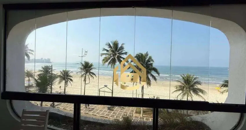 Apartamento com 3 dormitórios à venda, 196 m² por r$ 1.200.000,00 - praia das asturias frente mar - guarujá/sp
