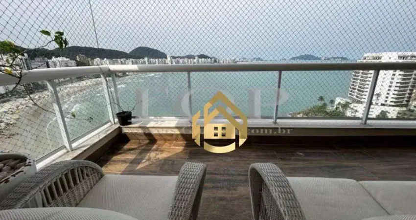 Apartamento com 3 dormitórios para alugar, 120 m² por r$ 13.000,00 - praia das asturias frente mar - guarujá/sp