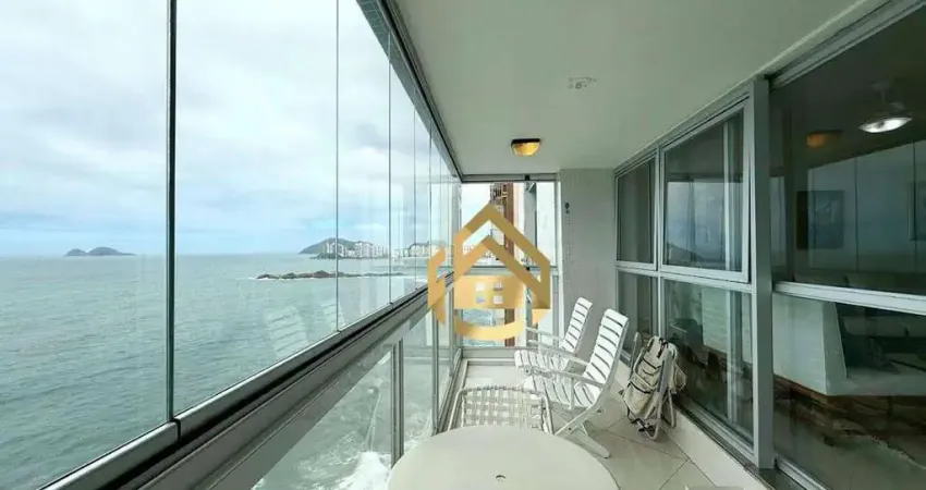 Apartamento com 3 dormitórios à venda, 128 m² por r$ 880.000,00 - praia das pitangueiras frente mar - guarujá/sp