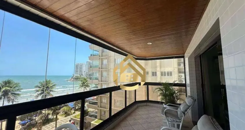 Apartamento com 3 dormitórios à venda, 140 m² por r$ 1.500.000,00 - praia das asturias frente mar - guarujá/sp