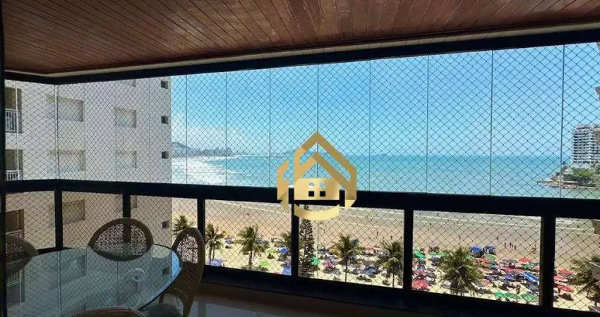 Apartamento com 4 dormitórios à venda, 136 m² por r$ 1.600.000,00 - praia das asturias frente mar - guarujá/sp