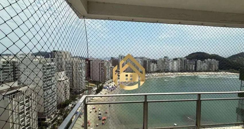 Apartamento com 3 dormitórios - venda por r$ 850.000,00 ou aluguel por r$ 6.500,00/mês - praia das asturias frente mar - guarujá/sp