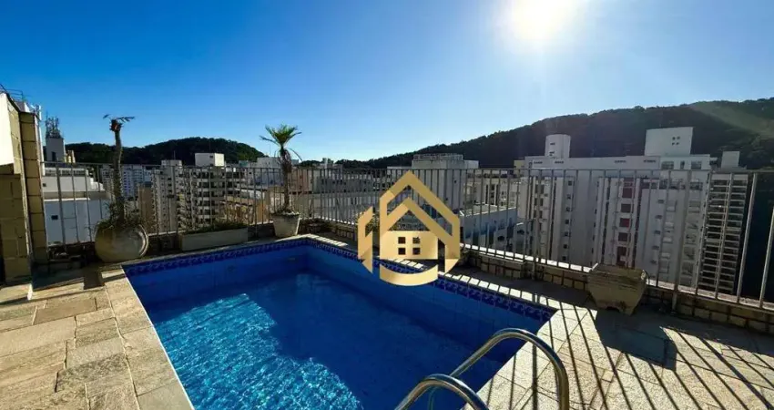 Cobertura com 4 dormitórios à venda por r$ 2.200.000,00 - praia das pitangueiras - guarujá/sp