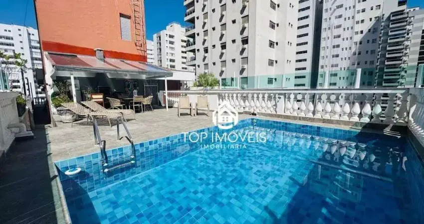 Cobertura penthouse com piscina 3 dormitórios - venda por r$ 1.500.000 ou aluguel por r$ 12.000 - praia das pitangueiras - guarujá/sp