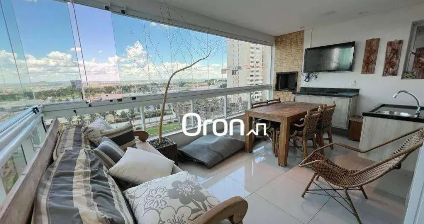 Apartamento equipado e mobiliado com 3 dormitórios à venda, 150 m² por r$ 1.400.000 - jardim goiás - goiânia/go