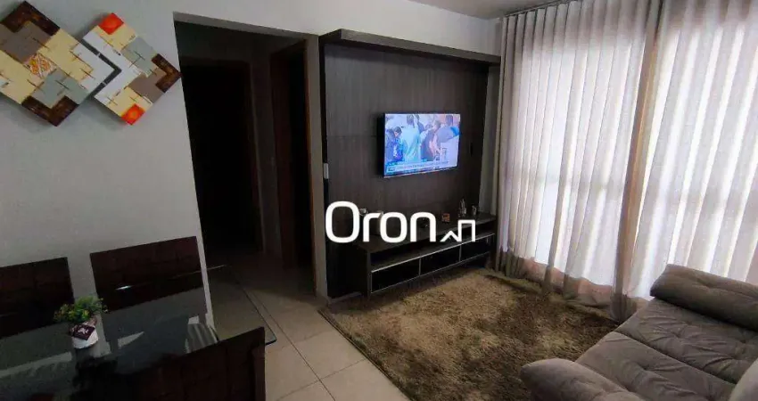 Apartamento mobiliado com 2 dormitórios à venda, 58 m² por r$ 399.500 - parque amazônia - goiânia/go