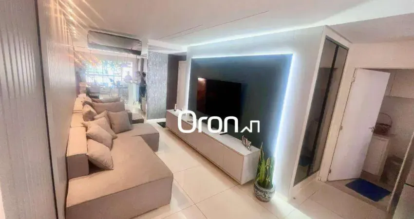 Apartamento mobiliado com 4 dormitórios à venda, 135 m² por r$ 1.685.000 - setor marista - goiânia/go