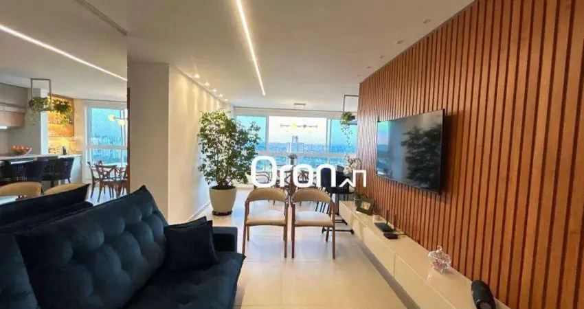 Apartamento mobiliado com 3 dormitórios à venda, 90 m² por r$ 749.000 - vila rosa - goiânia/go