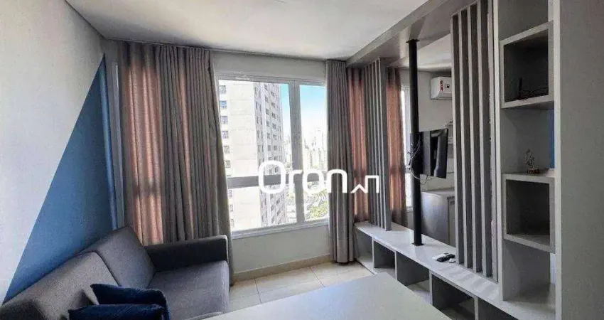 Flat mobiliado com 1 dormitório à venda, 34 m² por r$ 479.000 - setor bueno - goiânia/go