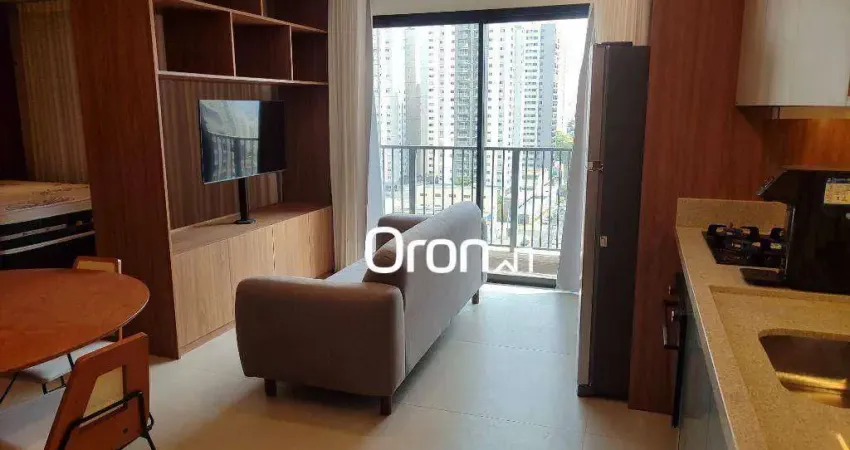 Flat mobiliado com 1 dormitório à venda, 45 m² por r$ 650.000 - setor bueno - goiânia/go