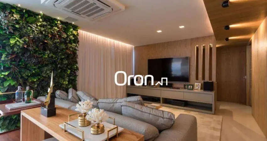 Apartamento mobiliado com 3 dormitórios à venda, 200 m² por r$ 2.890.000 - setor marista - goiânia/go