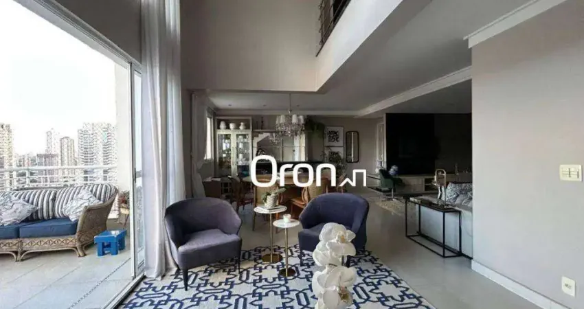 Apartamento duplex mobiliado com 3 dormitórios à venda, 180 m² por r$ 1.650.000 - setor bueno - goiânia/go