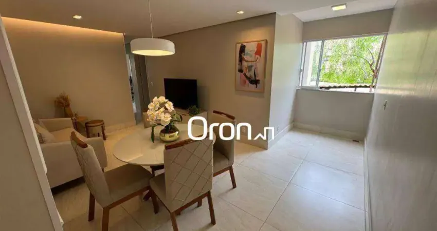 Apartamento com 3 dormitórios à venda, 70 m² por r$ 390.000,00 - vila são luiz - goiânia/go