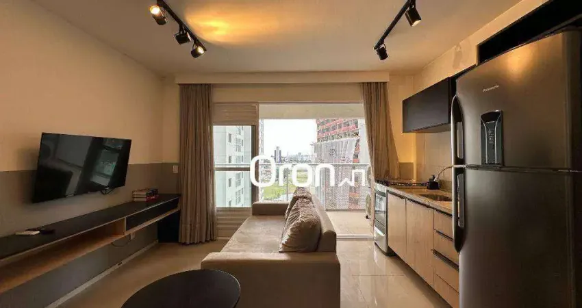 Flat mobiliado com 1 dormitório à venda, 45 m² por r$ 495.000 - jardim goiás - goiânia/go