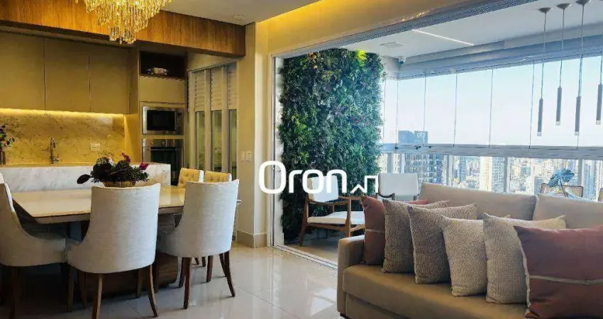 Apartamento mobiliado com 3 dormitórios à venda, 122 m² por r$ 1.700.000 - setor bueno - goiânia/go