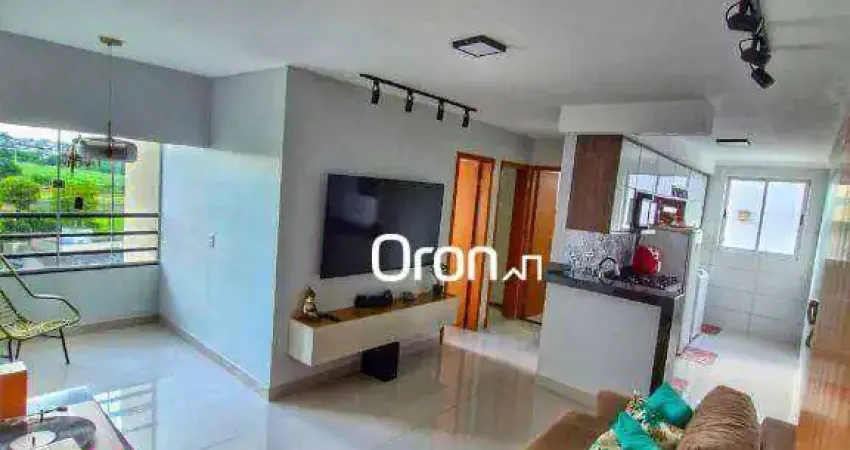 Apartamento mobiliado com 2 dormitórios à venda, 56 m² por r$ 305.000 - jardim presidente - goiânia/go