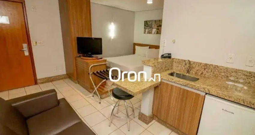 Flat mobiliado com 1 dormitório à venda, 33 m² por r$ 260.000 - setor oeste - goiânia/go