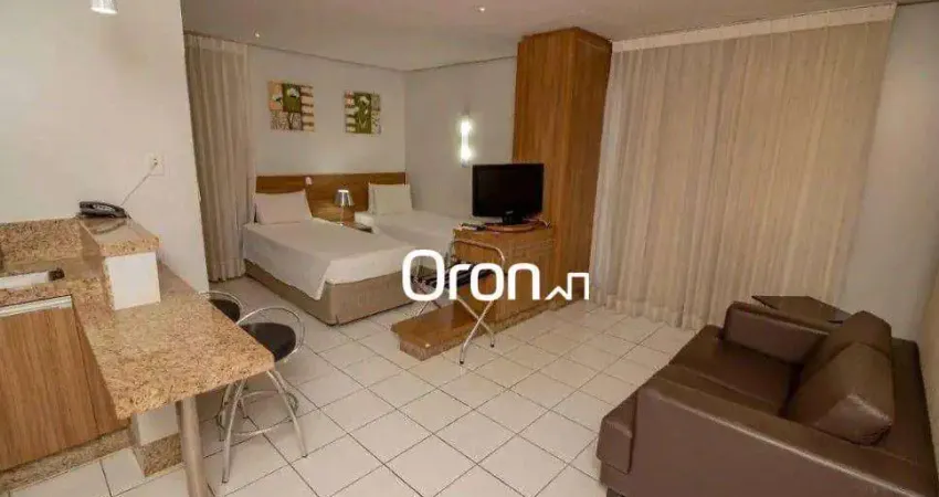 Flat mobiliado com 1 dormitório à venda, 33 m² por r$ 260.000 - setor oeste - goiânia/go