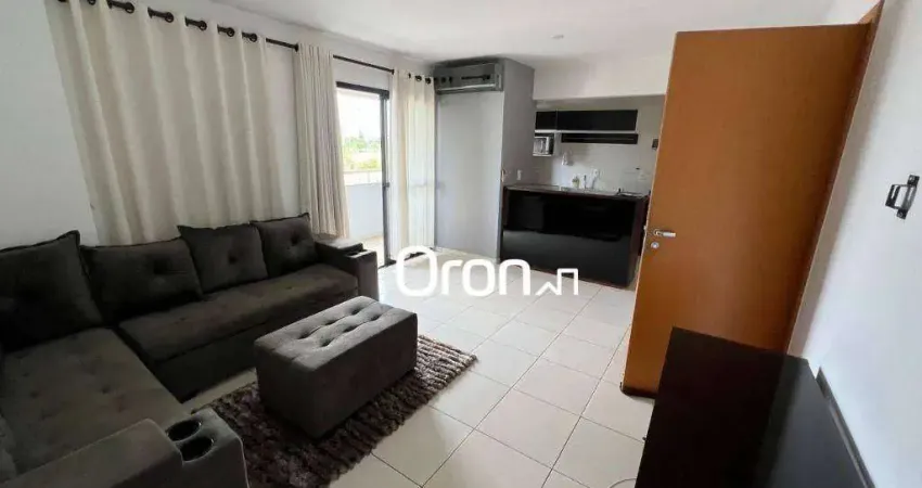 Flat mobiliado com 1 dormitório à venda, 57 m² por r$ 375.000 - vila maria josé - goiânia/go