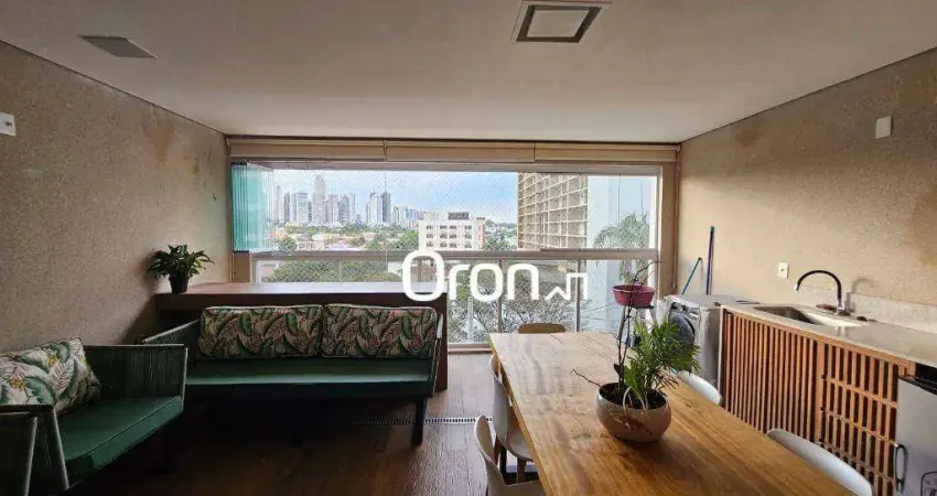 Flat mobiliado com 1 dormitório à venda, 63 m² por r$ 620.000 - jardim goiás - goiânia/go