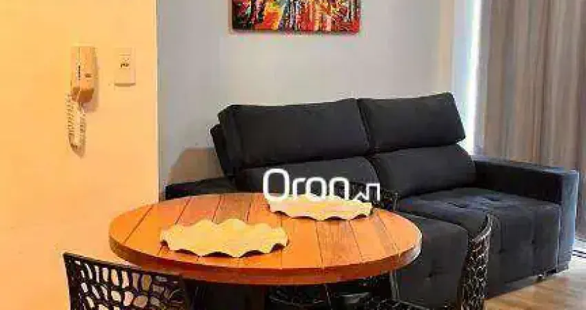Flat mobiliado com 1 dormitório à venda, 41 m² por r$ 385.000 - setor bueno - goiânia/go