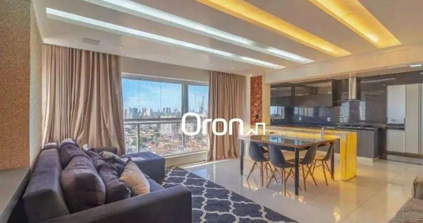 Apartamento mobiliado com 3 dormitórios à venda, 120 m² por r$ 1.180.000 - jardim américa - goiânia/go