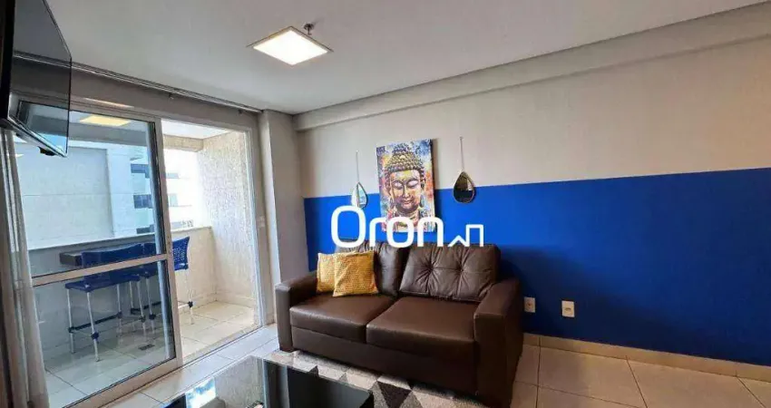 Flat mobiliado com 1 dormitório à venda, 39 m² por r$ 489.000 - jardim goiás - goiânia/go