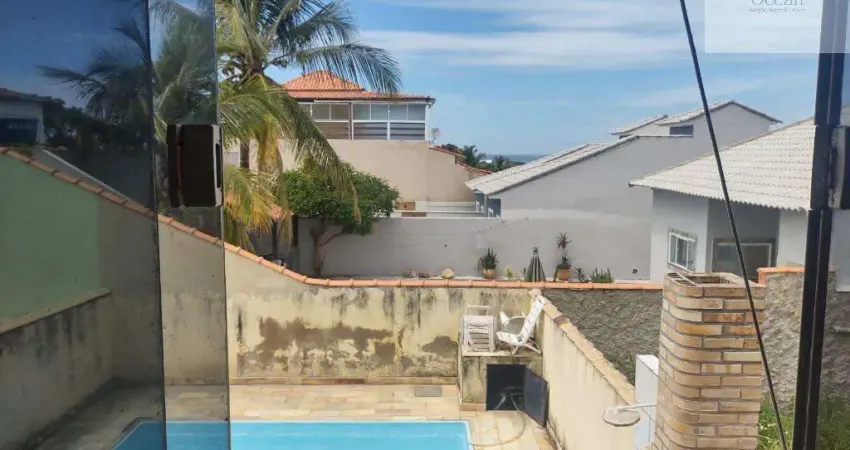 Ocean Vende: Jardim Atlântico, Casa, Piscina, Churrasqueira, 2 quartos,1 suíte, 500 metros da praia.