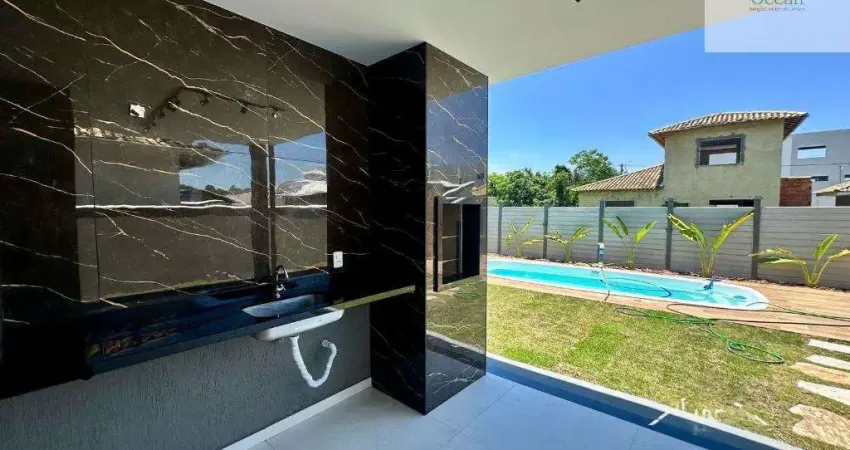 Ocean vende: Maricá, Condomínio Pedra de Inoã, casa 3 quartos(1suíte+closet), área gourmet, piscina