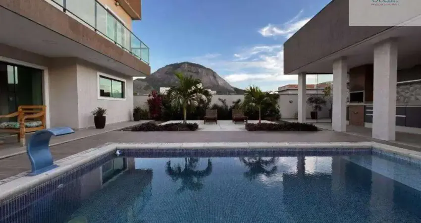 Ocean vende: Maricá Alphaville 1, casa 4 quartos, sendo 1 suíte +closet, área gourmet, piscina.