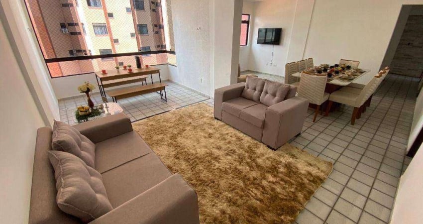 Apartamento com 3 dormitórios para alugar, 119 m² por R$ 400,00/dia - Centro - Campina Grande/PB
