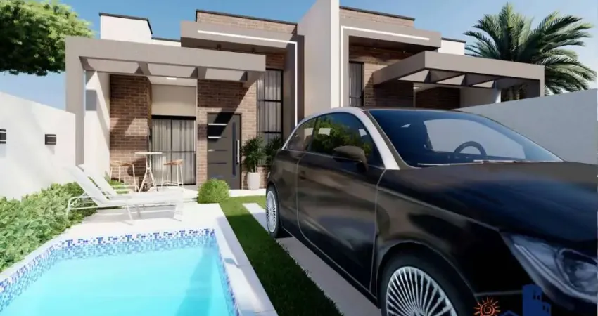 Casa térrea com Piscina 3 quartos sendo 1 suíte Bom Retiro Matinhos-PR