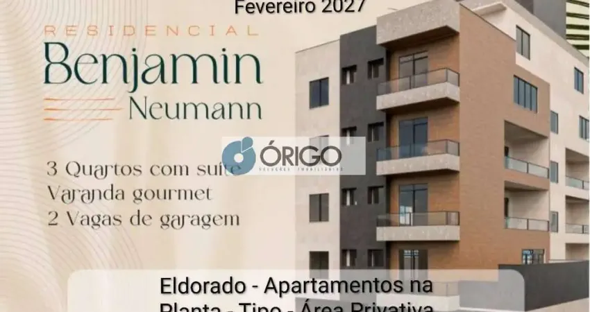Apartamento na planta - 3 quartos - suíte - 2 vagas - elevador - fev/2027