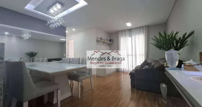 Apartamento com 3 dormitórios à venda, 78 m² por r$ 755.000,00 - vila augusta - guarulhos/sp